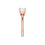ORLA 18K Rose Gold Round Lab Grown Diamond Solitare Engagement Ring