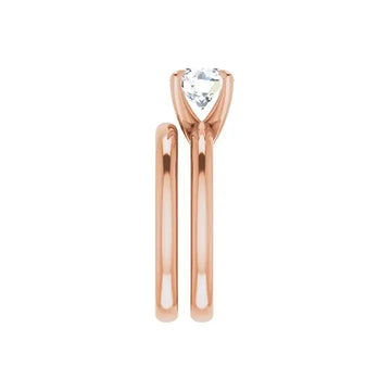 ORLA 18K Rose Gold Round Lab Grown Diamond Solitare Engagement Ring - Larson Jewelers