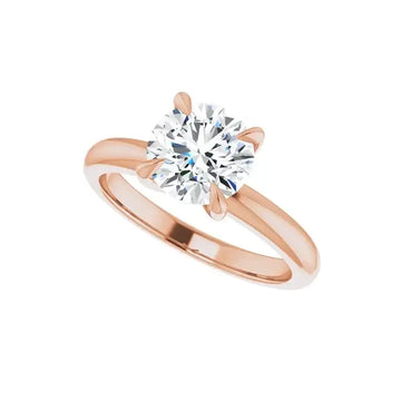 ORLA 18K Rose Gold Round Lab Grown Diamond Solitare Engagement Ring - Larson Jewelers