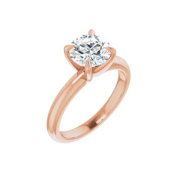 ORLA 18K Rose Gold Round Lab Grown Diamond Solitare Engagement Ring - Larson Jewelers