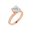 ORLA 18K Rose Gold Round Lab Grown Diamond Solitare Engagement Ring