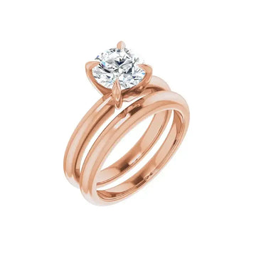 ORLA 18K Rose Gold Round Lab Grown Diamond Solitare Engagement Ring - Larson Jewelers