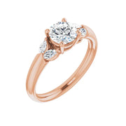 GILDA 14K Rose Gold Round Engagement Ring