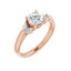 GILDA 14K Rose Gold Round Engagement Ring
