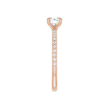 KIARA 18K Rose Gold Round Lab Grown Diamond Engagement Ring - Larson Jewelers