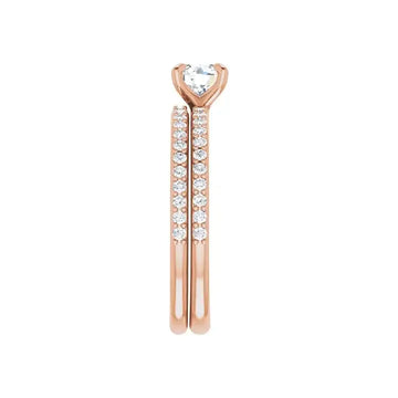 KIARA 18K Rose Gold Round Lab Grown Diamond Engagement Ring - Larson Jewelers
