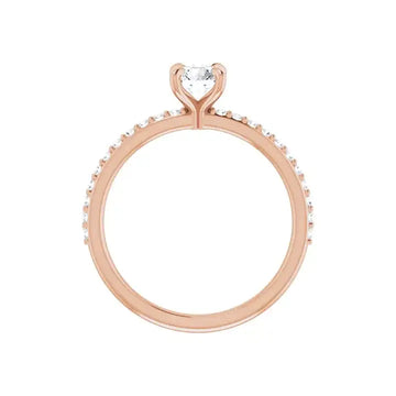 KIARA 18K Rose Gold Round Lab Grown Diamond Engagement Ring - Larson Jewelers