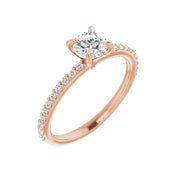 KIARA 18K Rose Gold Round Lab Grown Diamond Engagement Ring