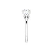 ORLA Silver Round Lab Grown Diamond Solitare Engagement Ring