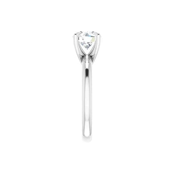 ORLA Silver Round Lab Grown Diamond Solitare Engagement Ring - Larson Jewelers