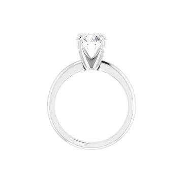 ORLA Silver Round Lab Grown Diamond Solitare Engagement Ring - Larson Jewelers