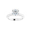 ORLA Silver Round Lab Grown Diamond Solitare Engagement Ring