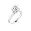 ORLA Silver Round Lab Grown Diamond Solitare Engagement Ring