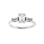 VIVIAN 18K White Gold Emerald Cut Lab Grown Diamond Engagement Ring
