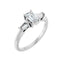 VIVIAN 18K White Gold Emerald Cut Lab Grown Diamond Engagement Ring
