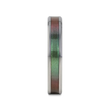 STINGRAY Tungsten Carbide Ring with Blue/Purple Color Changing Inlay - 4mm - 10mm - Larson Jewelers