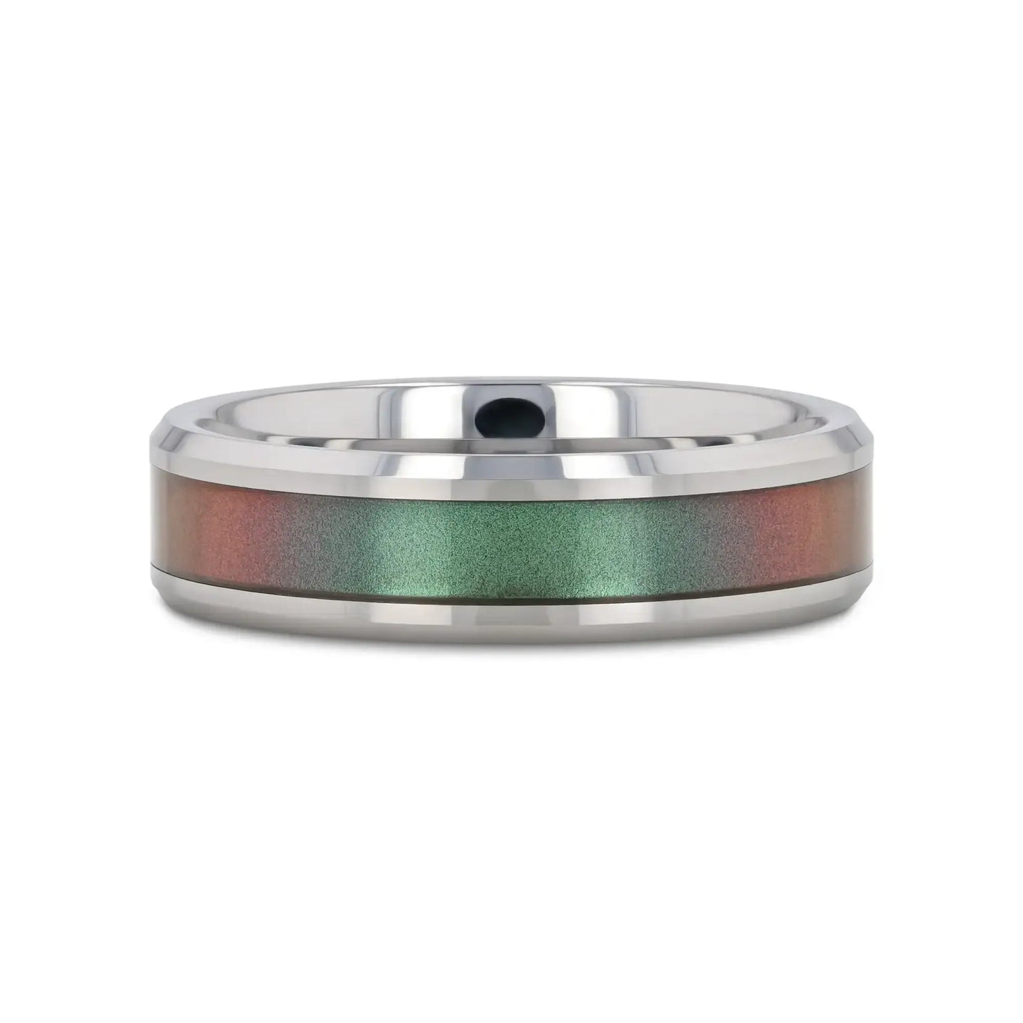 STINGRAY Tungsten Carbide Ring with Blue/Purple Color Changing Inlay - 4mm - 10mm - Larson Jewelers