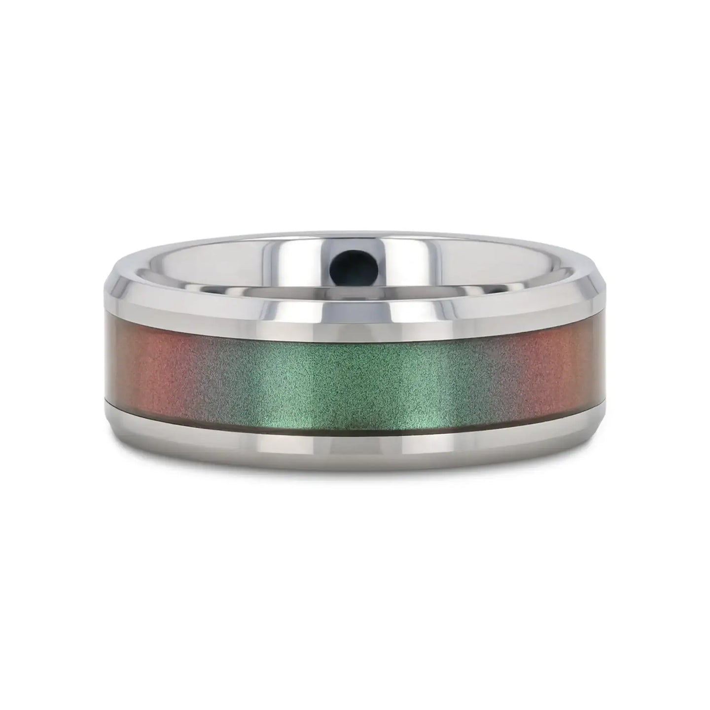 STINGRAY Tungsten Carbide Ring with Blue/Purple Color Changing Inlay - 4mm - 10mm - Larson Jewelers