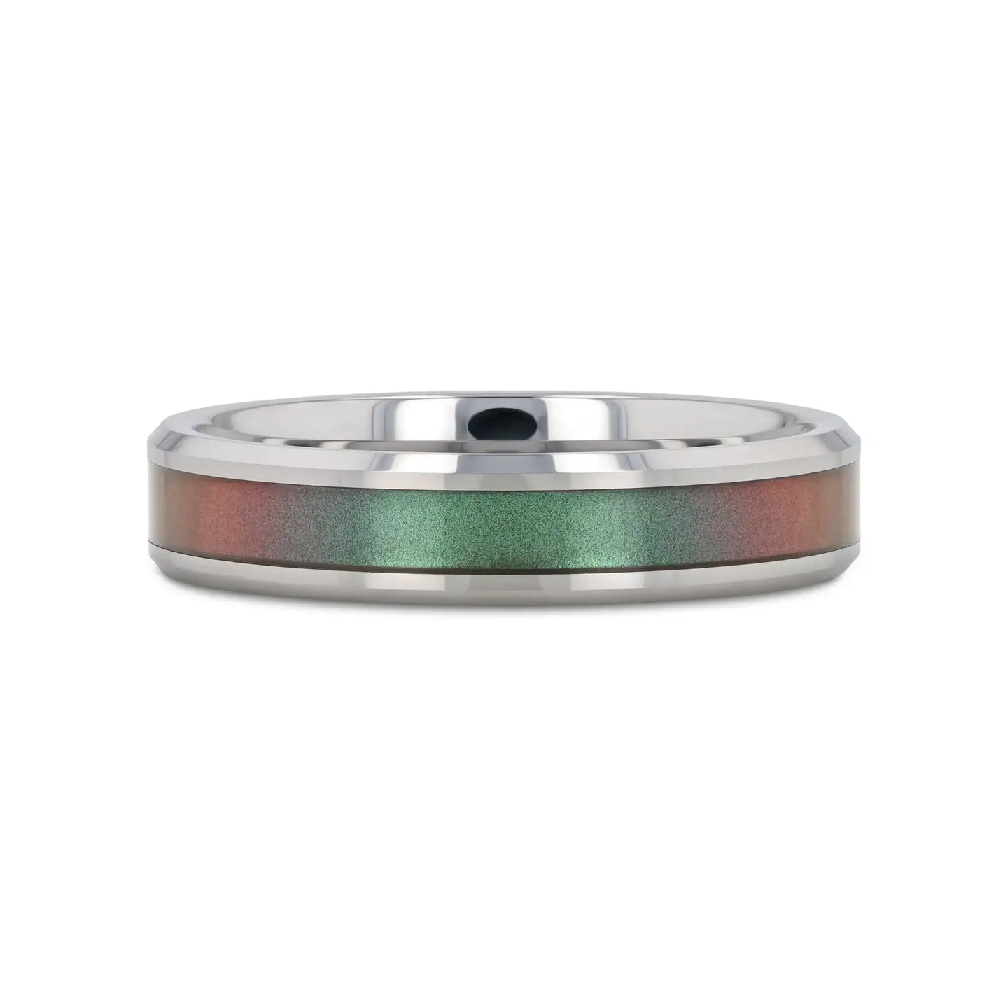 STINGRAY Tungsten Carbide Ring with Blue/Purple Color Changing Inlay - 4mm - 10mm - Larson Jewelers