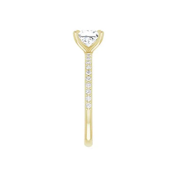 SADIE 14K Yellow Gold Square Princess Cut Lab Grown Diamond Engagement Ring - Larson Jewelers