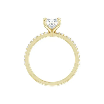 SADIE 14K Yellow Gold Square Princess Cut Lab Grown Diamond Engagement Ring - Larson Jewelers