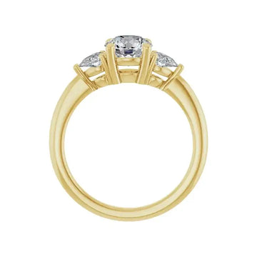 IDALIA 18K Yellow Gold Round Lab Grown Diamond Engagement Ring - Larson Jewelers
