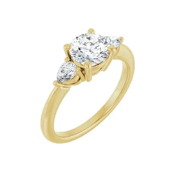 IDALIA 18K Yellow Gold Round Lab Grown Diamond Engagement Ring - Larson Jewelers