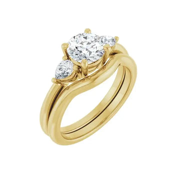 IDALIA 18K Yellow Gold Round Lab Grown Diamond Engagement Ring - Larson Jewelers
