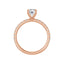 AMELIA 18K Rose Gold Round Lab Grown Diamond French-Set Engagement Ring