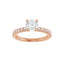 AMELIA 18K Rose Gold Round Lab Grown Diamond French-Set Engagement Ring