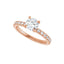 AMELIA 18K Rose Gold Round Lab Grown Diamond French-Set Engagement Ring