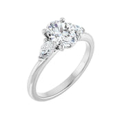 BUTTERCUP Platinum Oval Lab Grown Diamond Engagement Ring