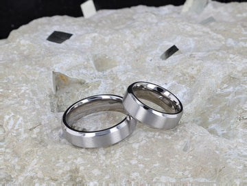 Detail graphic of SHIRE titanium ring surface and beveled edge