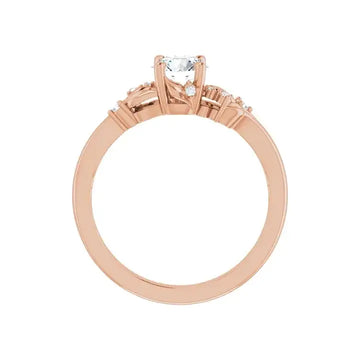 ELOISE 14K Rose Gold Round Lab Grown Diamond Engagement Ring - Larson Jewelers