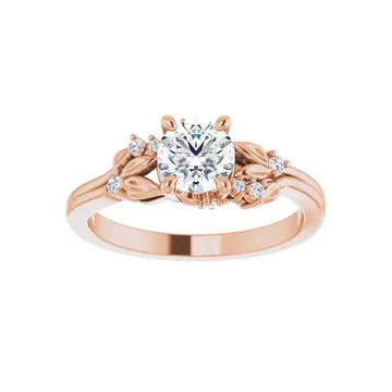 ELOISE 14K Rose Gold Round Lab Grown Diamond Engagement Ring - Larson Jewelers