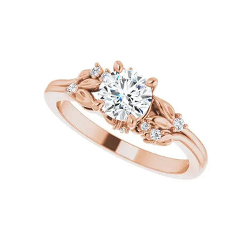 ELOISE 14K Rose Gold Round Lab Grown Diamond Engagement Ring - Larson Jewelers