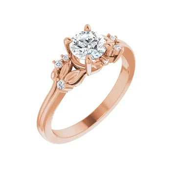 ELOISE 14K Rose Gold Round Lab Grown Diamond Engagement Ring - Larson Jewelers