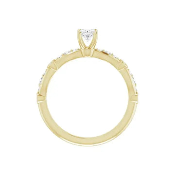 SOLANA 14K Yellow Gold Oval Lab Grown Diamond Engagement Ring - Larson Jewelers