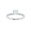AMELIA Silver Round Lab Grown Diamond French-Set Engagement Ring
