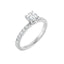 AMELIA Silver Round Lab Grown Diamond French-Set Engagement Ring
