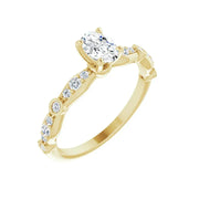 SOLANA 18K Yellow Gold Oval Lab Grown Diamond Engagement Ring