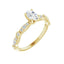 SOLANA 18K Yellow Gold Oval Lab Grown Diamond Engagement Ring