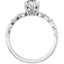 NORA 18K White Gold Oval Lab Grown Diamond Engagement Ring