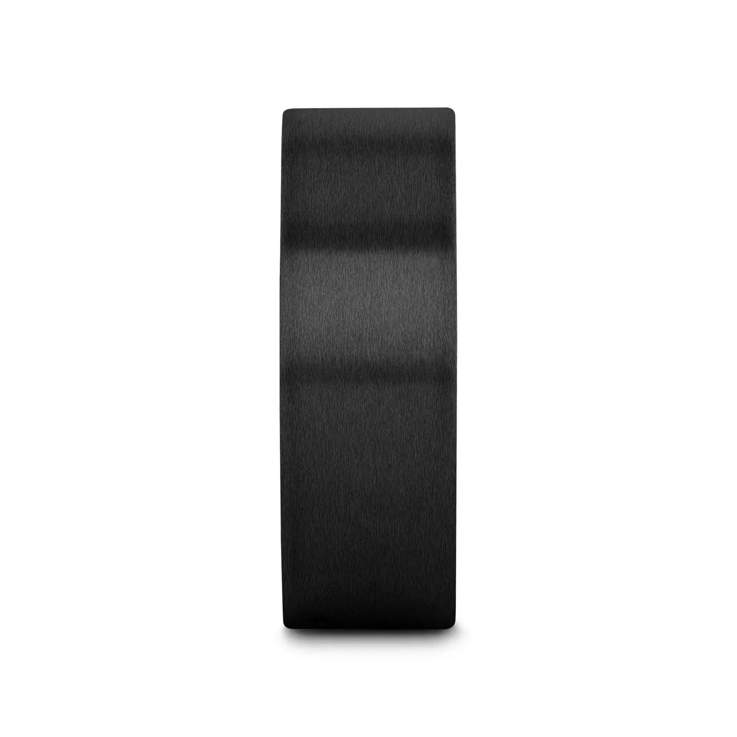 SAN BERNARDINO Brushed Finish Flat Black Titanium Men’s Wedding Band - 6mm & 8mm - Larson Jewelers