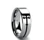 SIDEWAYS CROSS on Flat Tungsten Carbide Ring