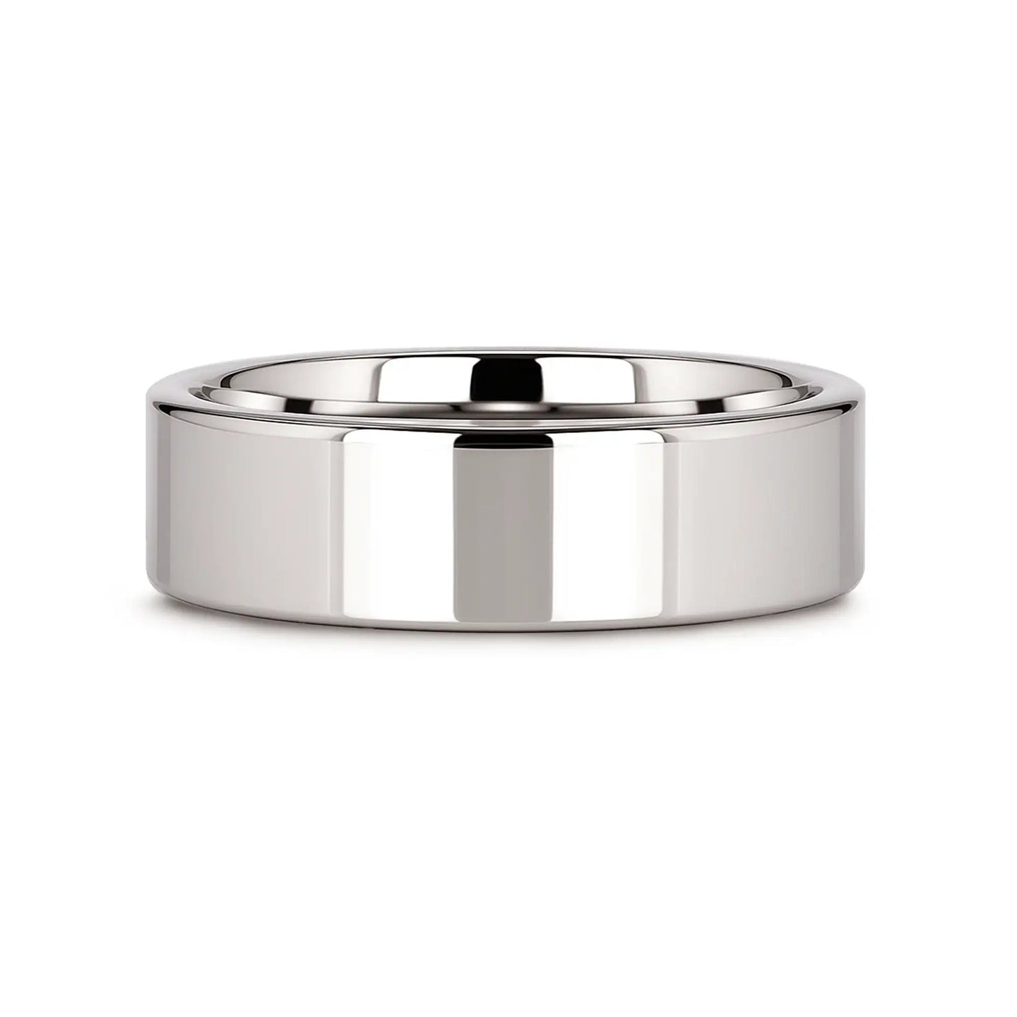 STOCKTON Flat Style White Tungsten Ring - 2mm - 12mm - Larson Jewelers