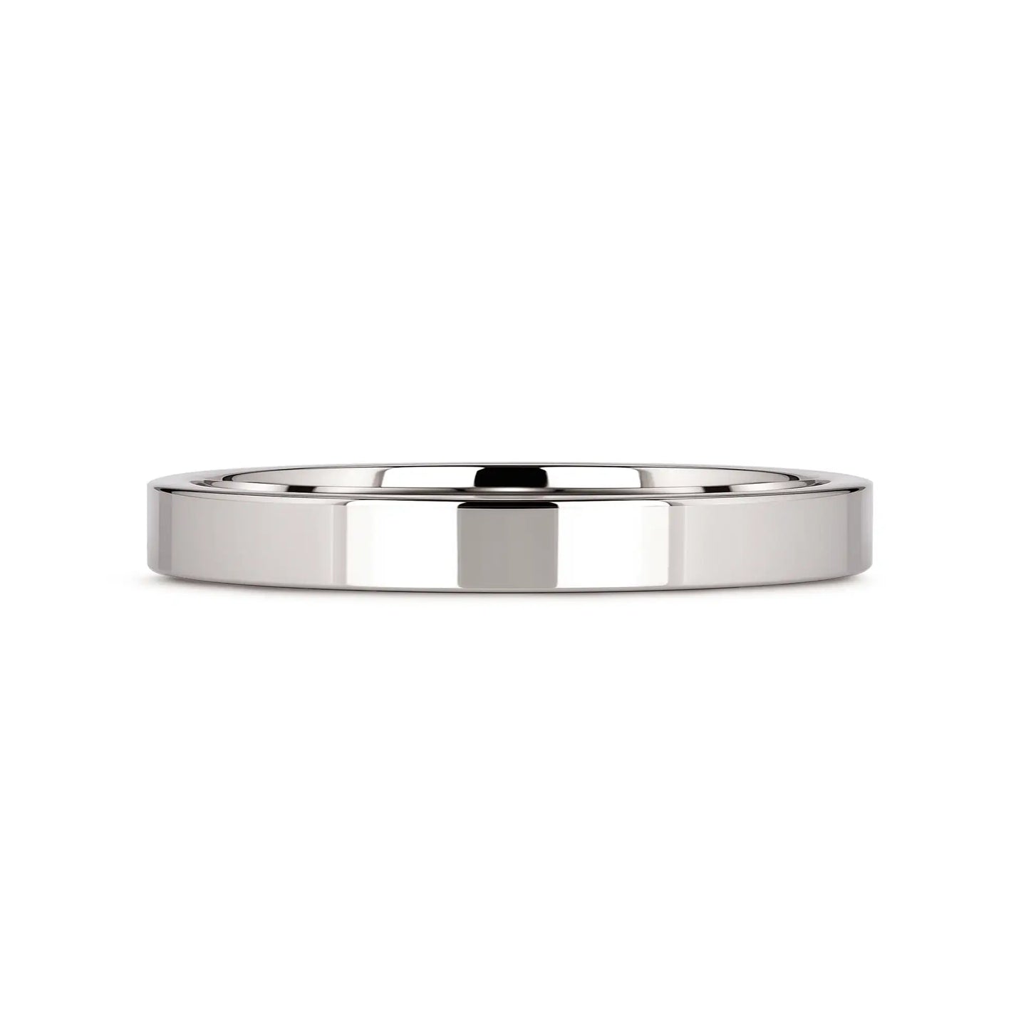STOCKTON Flat Style White Tungsten Ring - 2mm - 12mm - Larson Jewelers