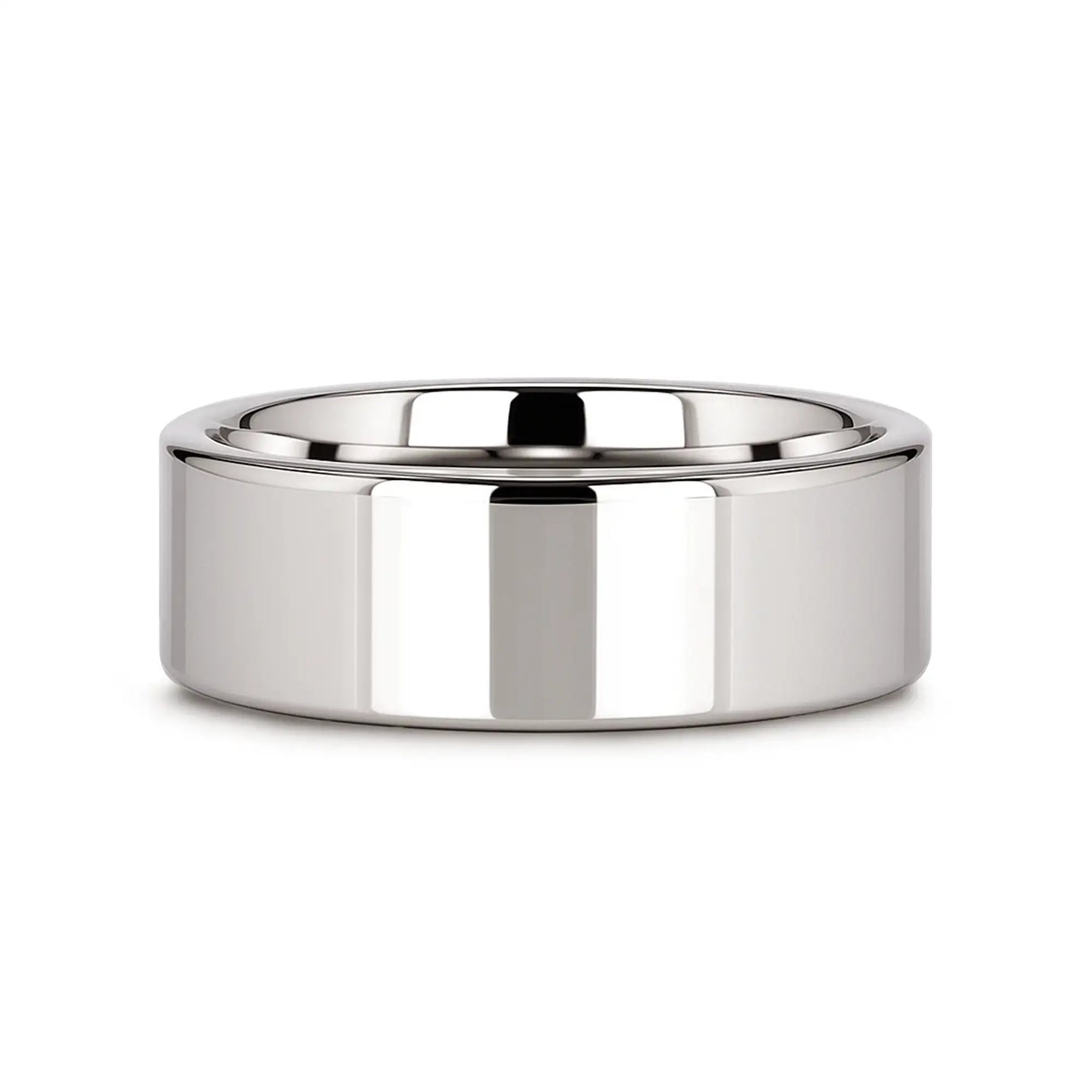 STOCKTON Flat Style White Tungsten Ring - 2mm - 12mm - Larson Jewelers
