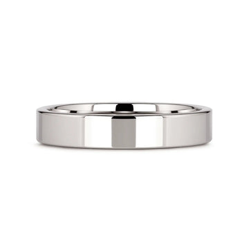 STOCKTON Flat Style White Tungsten Ring - 2mm - 12mm - Larson Jewelers