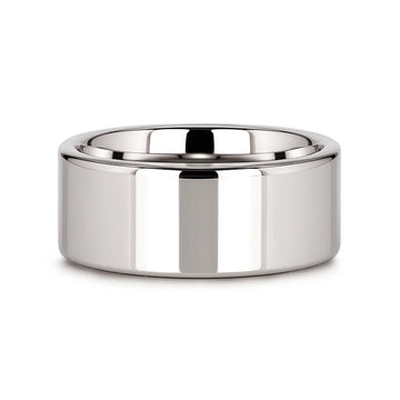 STOCKTON Flat Style White Tungsten Ring - 2mm - 12mm - Larson Jewelers